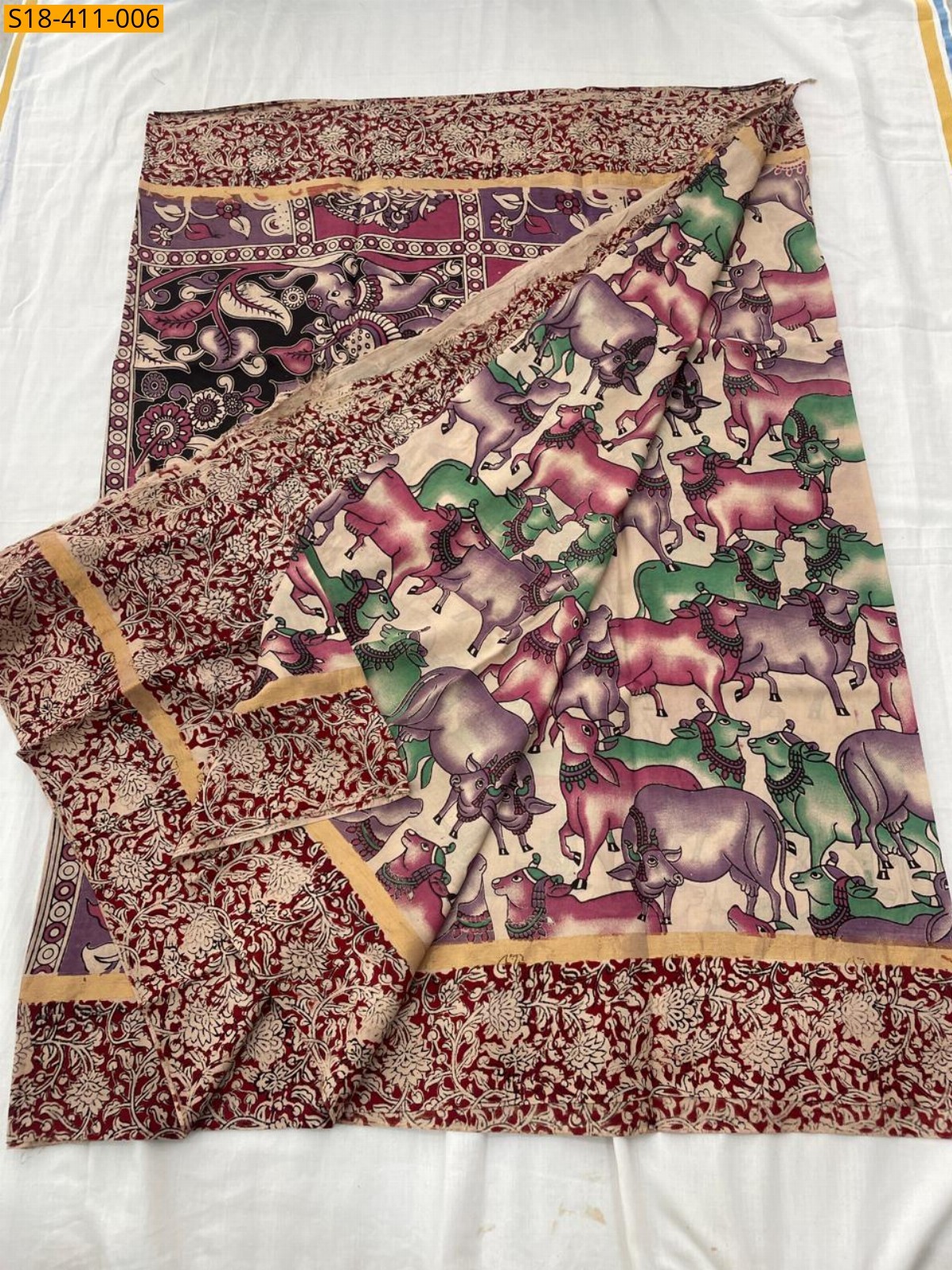 Half white Fancy  Nellore Silk sarees