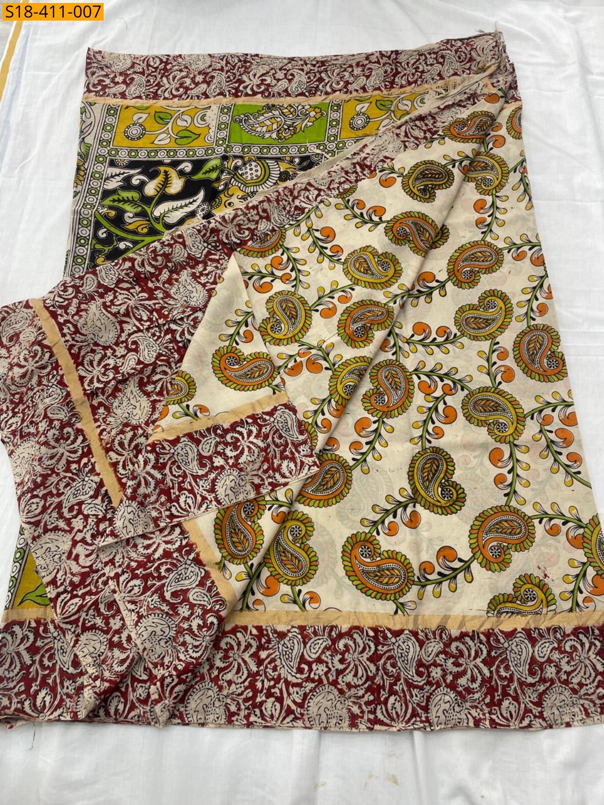 Half white Fancy  Nellore Silk sarees