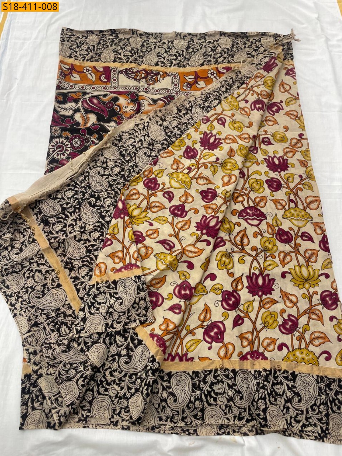 Half white Fancy  Nellore Silk sarees