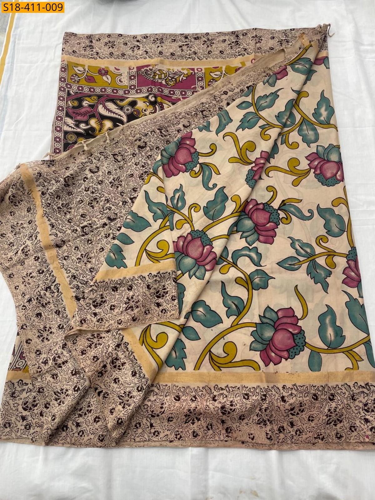 Half white Fancy  Nellore Silk sarees