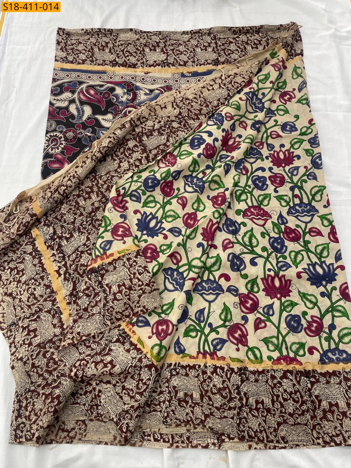 Half white Fancy  Nellore Silk sarees