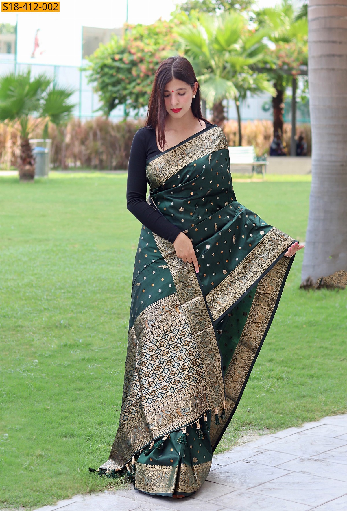 Green Fancy Soft Silk sarees