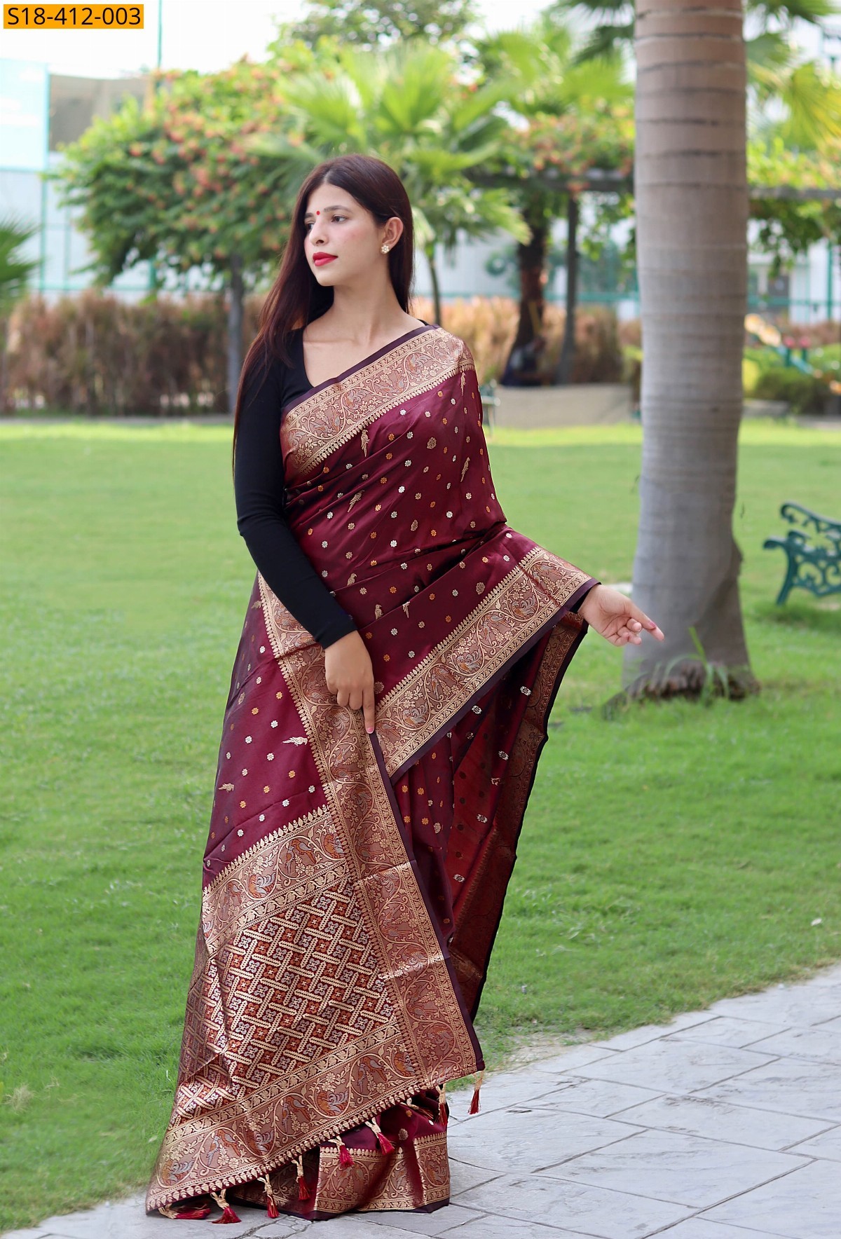 Maroon Fancy Soft Silk sarees