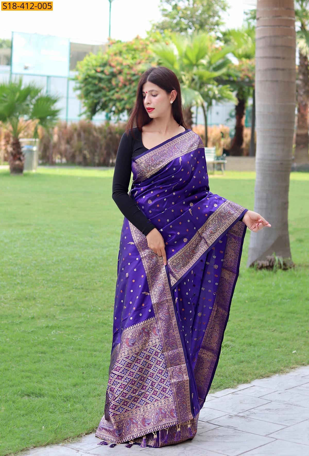 Violet Fancy Soft Silk sarees