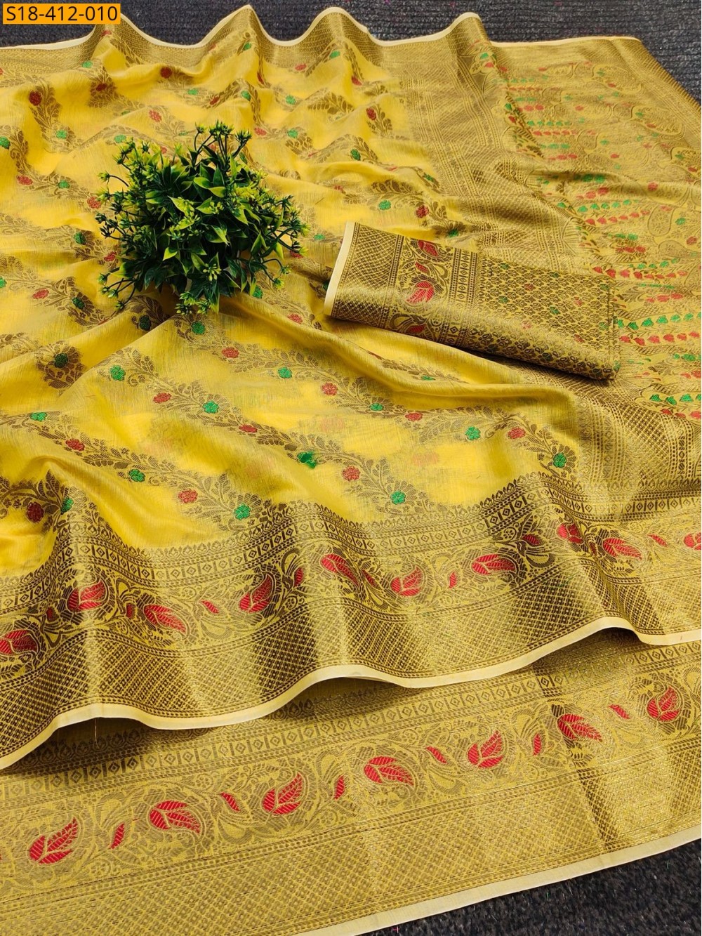 Fancy Soft Muga Cotton Saree