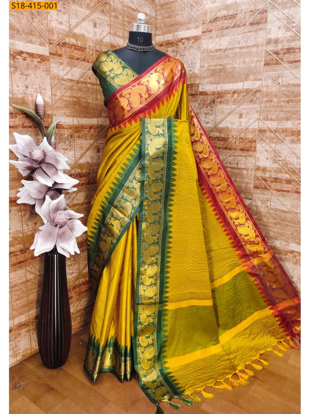Mustard Fancy Banarasi Cotton Silk Saree Mustard Fancy Banarasi Cotton Silk Saree