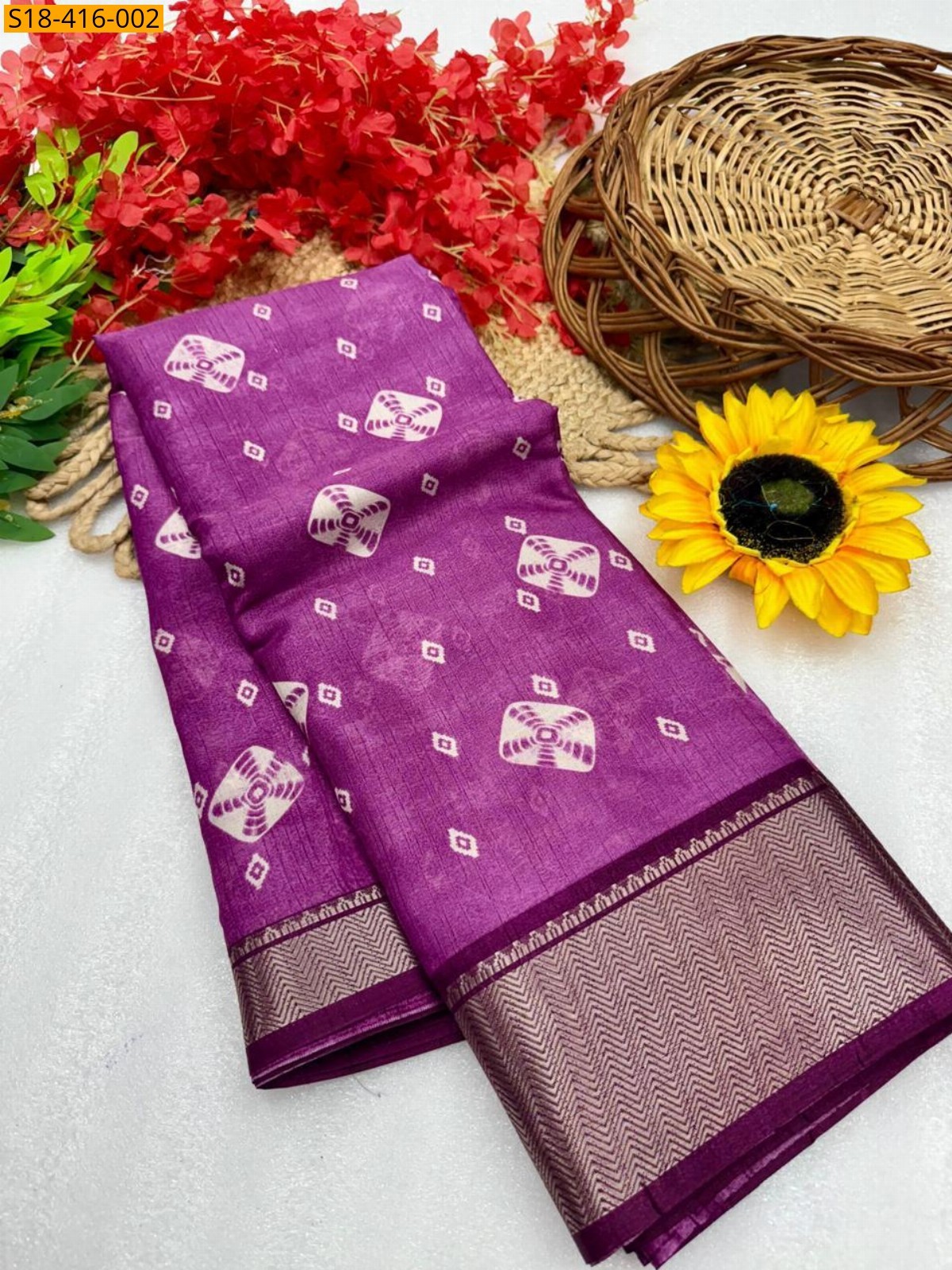 Purple Fancy marsh mellow saree