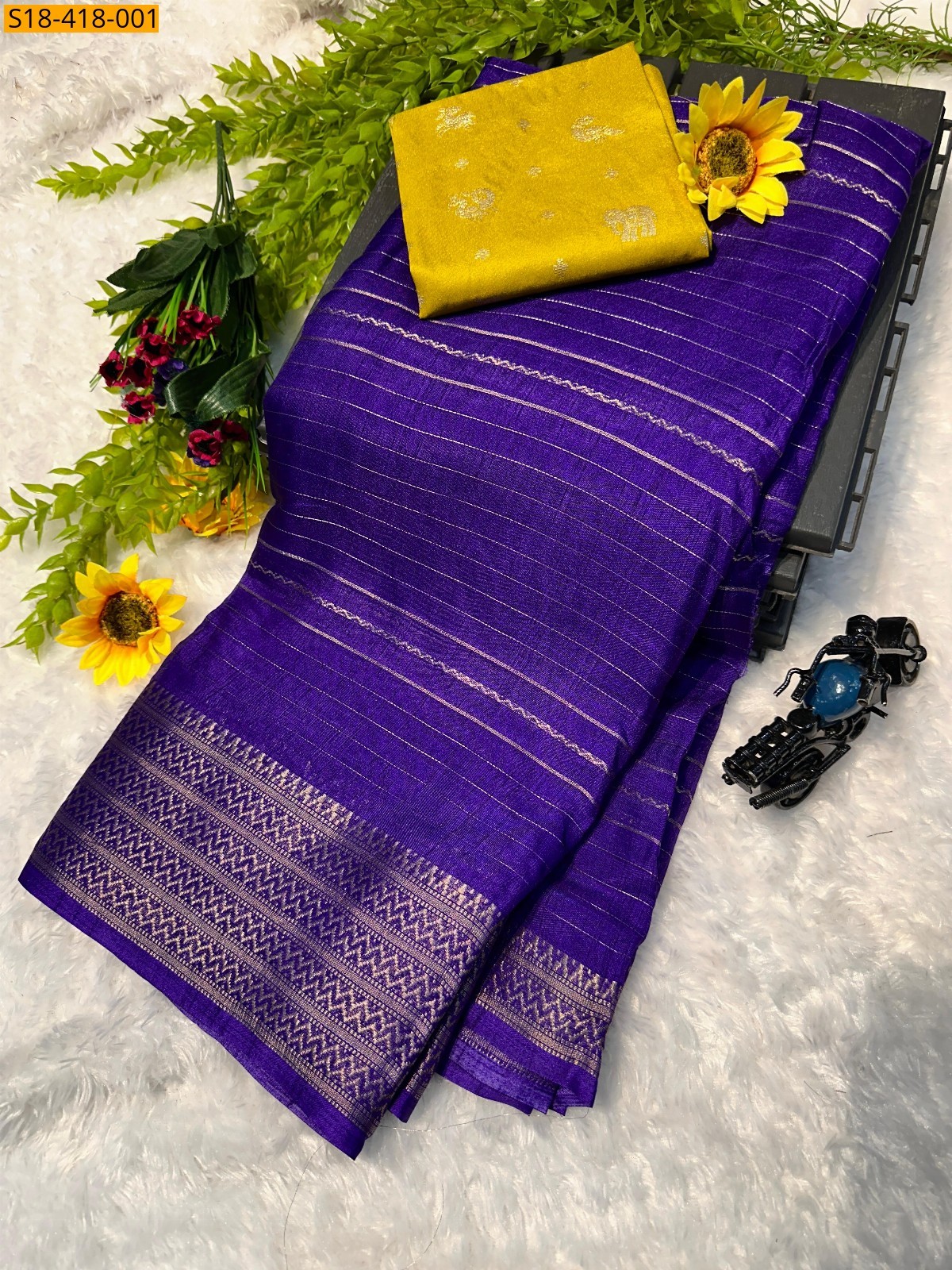 Violet Fancy dola silk saree