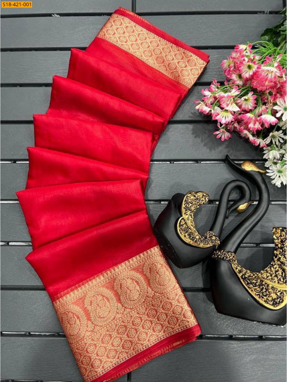 Red Organza sarees Red Organza sarees