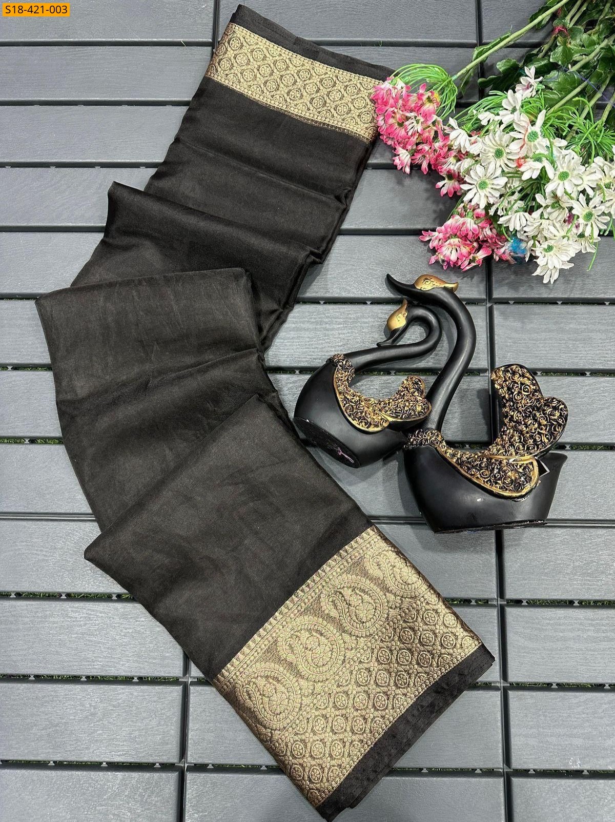 Black Organza sarees