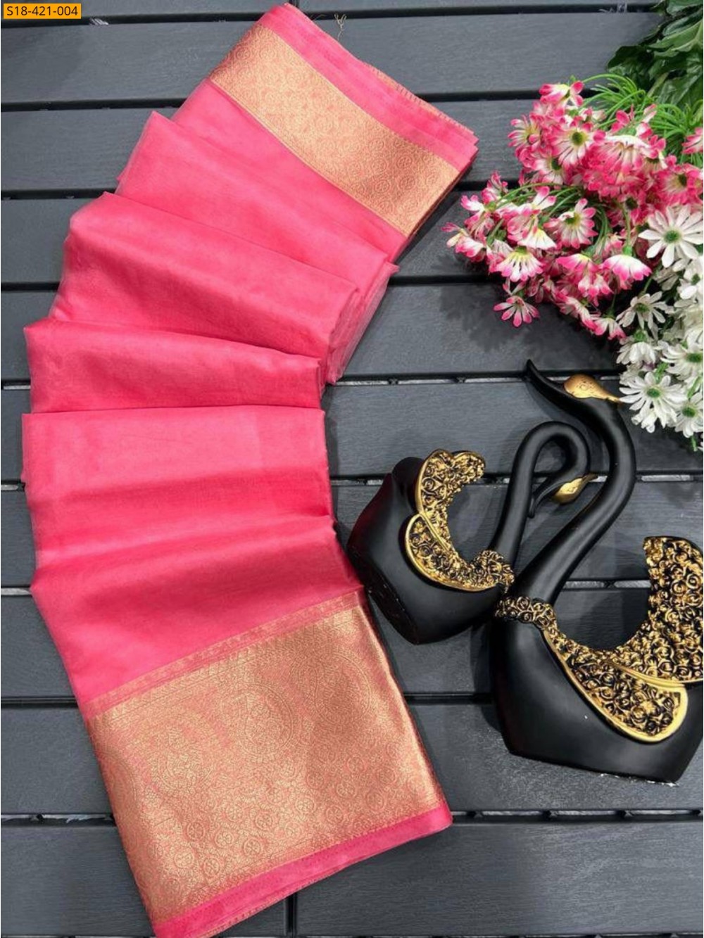 Pink Organza sarees Pink Organza sarees