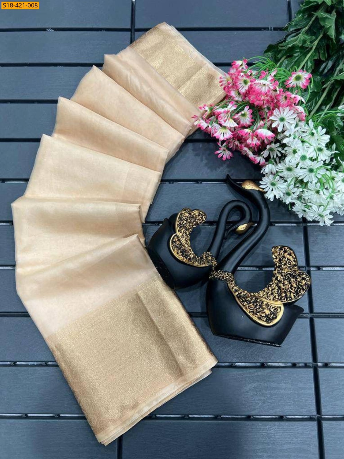 Sandal Organza sarees