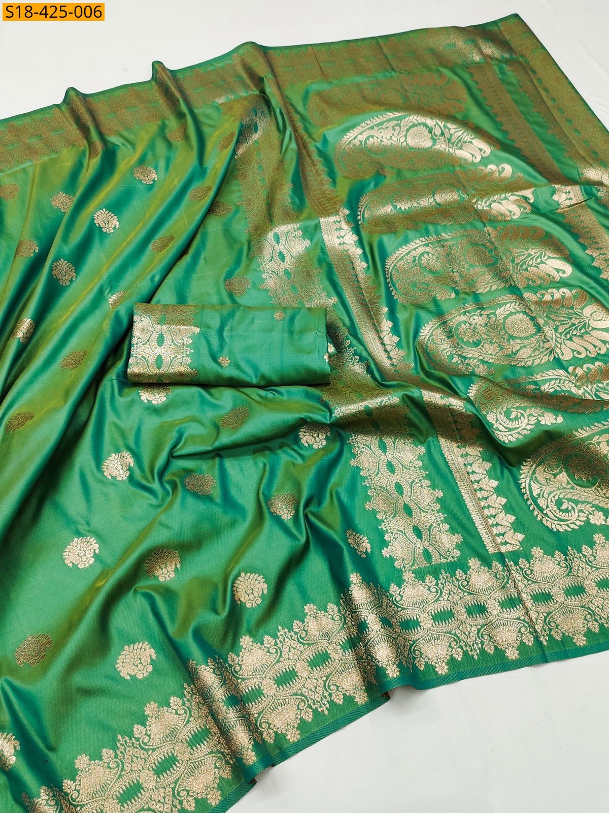 Green Fancy  Soft silk saree