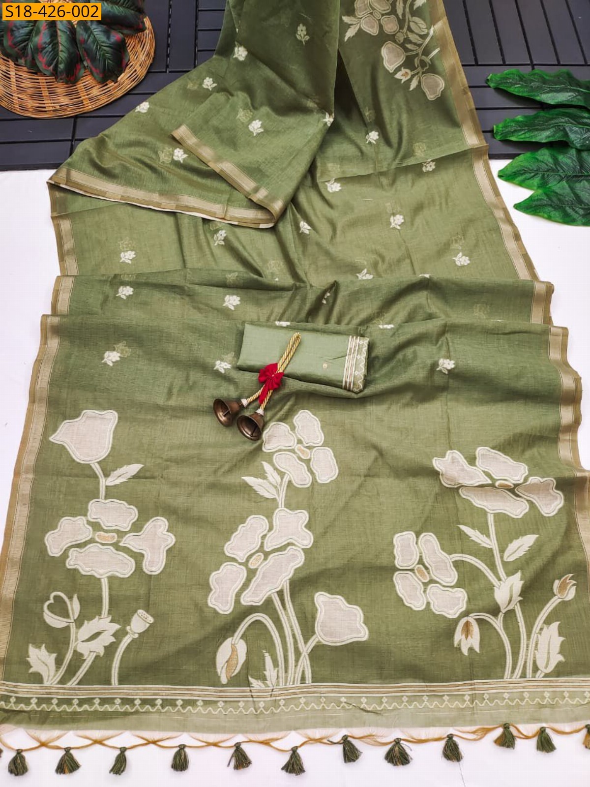 Green Fancy Soft silk saree