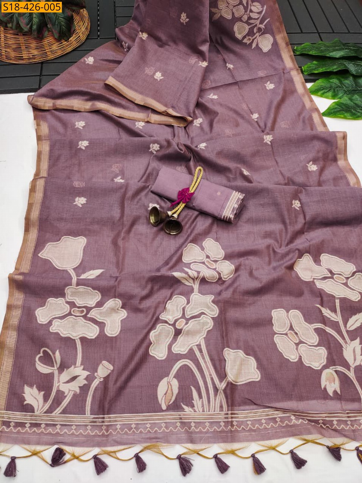 Pink Fancy Soft silk saree