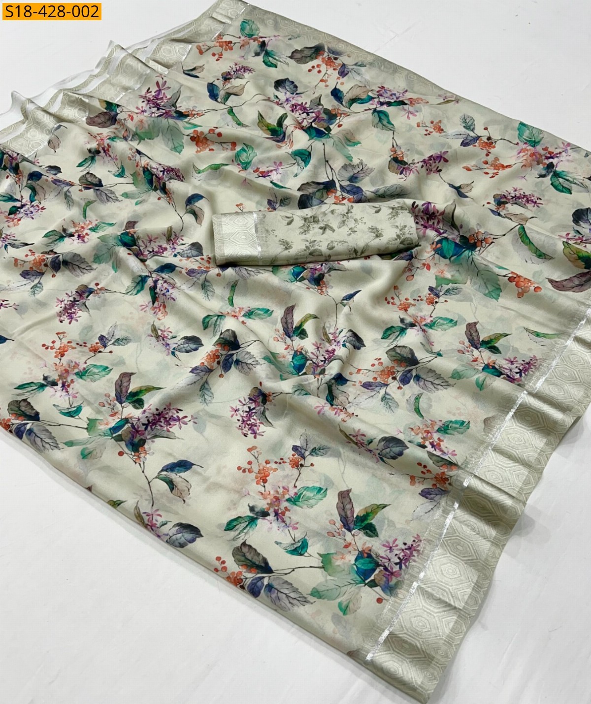 Green Fancy Viscose georgette sarees