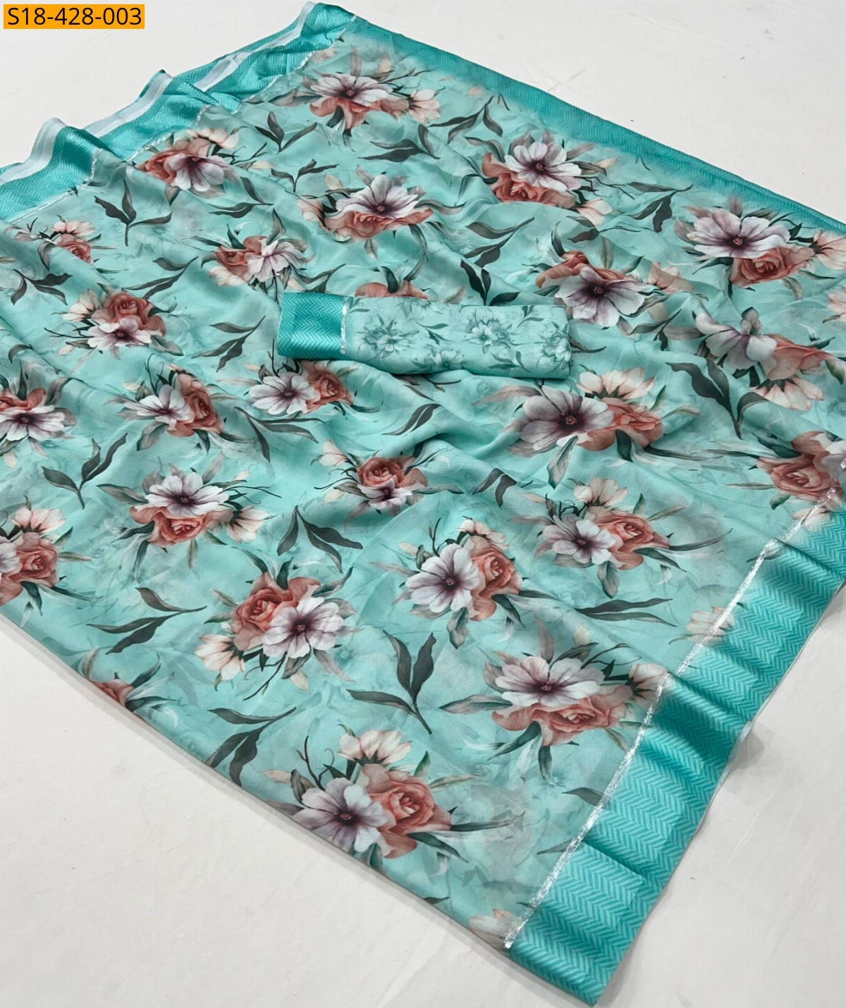 Blue Fancy Viscose georgette sarees