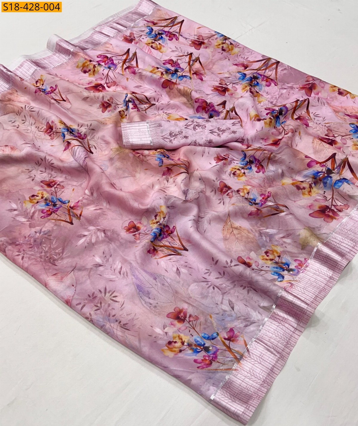 Pink Fancy Viscose georgette sarees