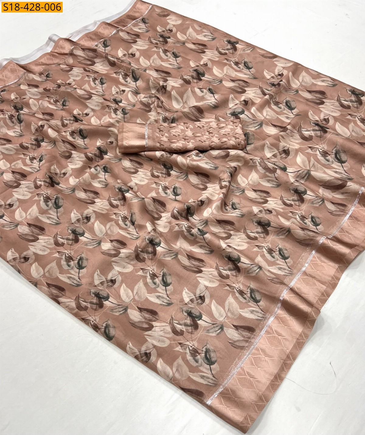 Brown Fancy Viscose georgette sarees