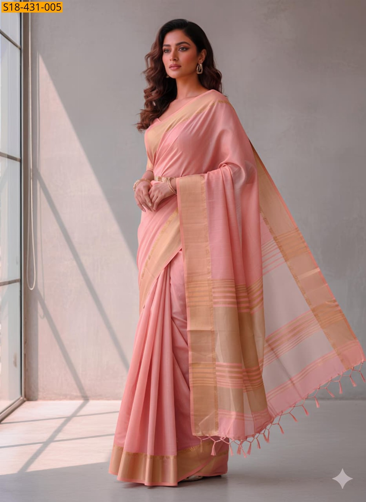 Baby Pink Fancy Silk Saree