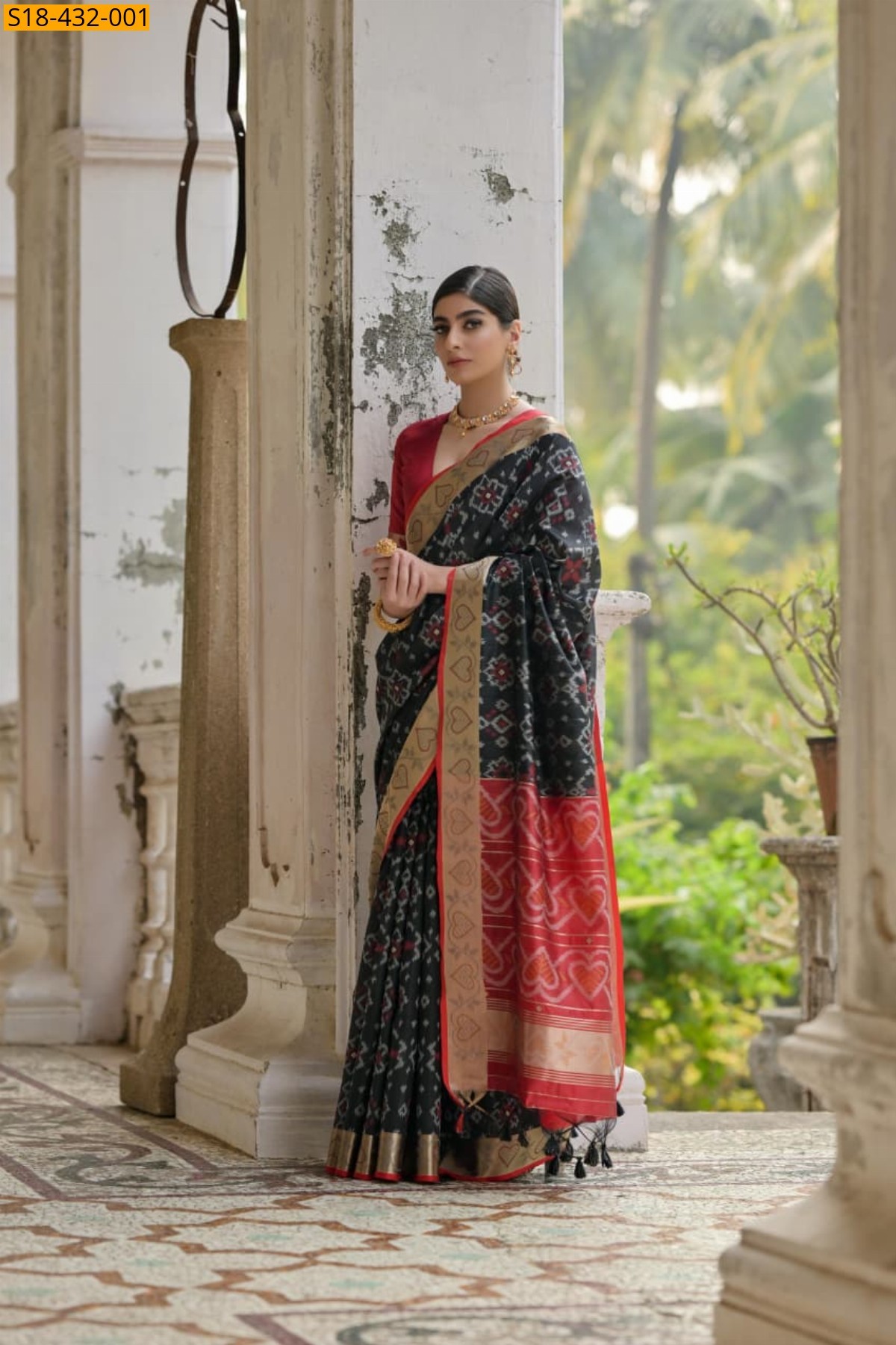 Black Fancy  Raw Silk saree