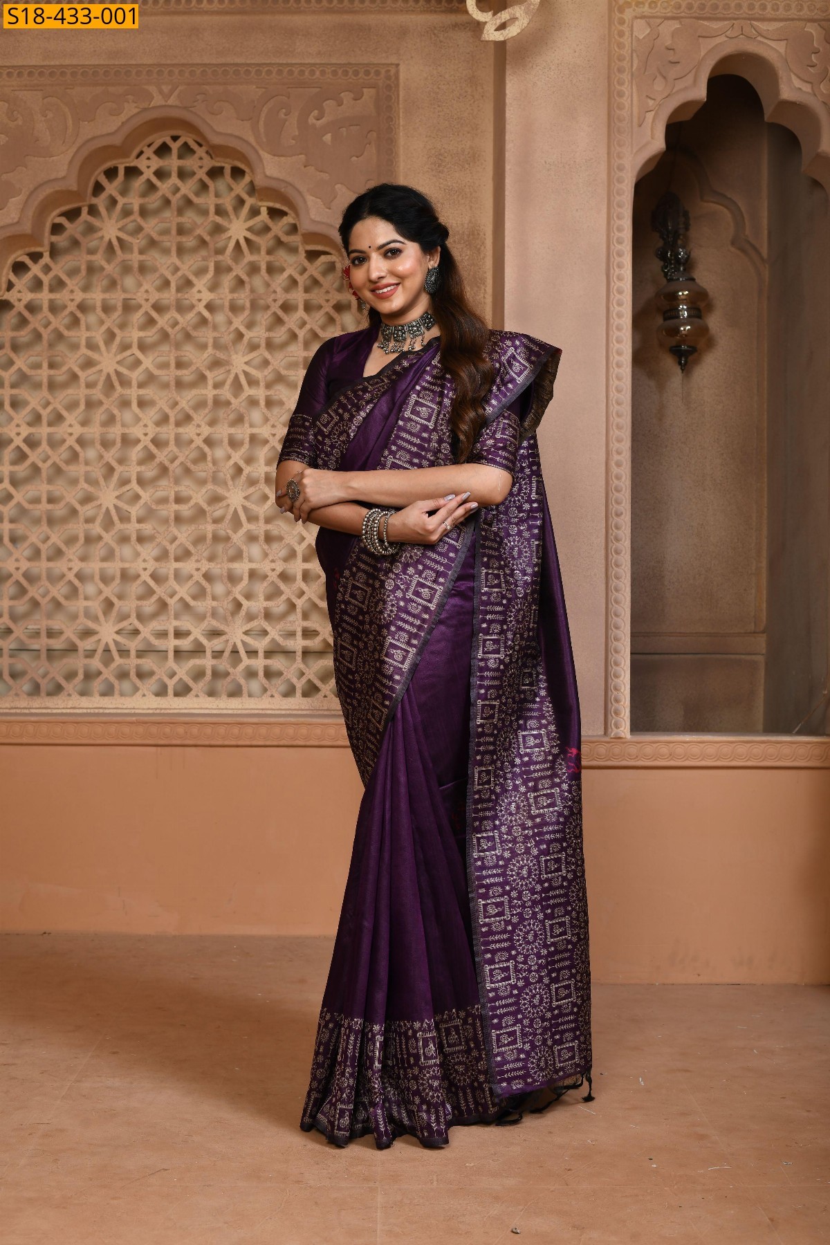 Purple Fancy  Raw Silk saree