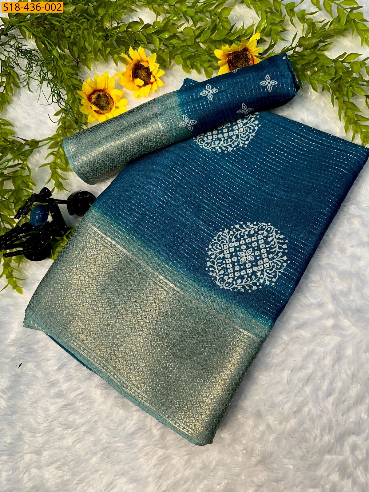 Morpitch Fancy Dola Silk Saree
