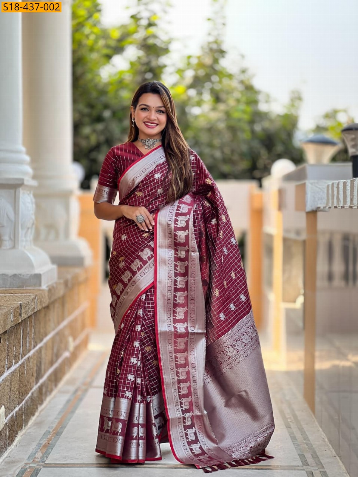 Maroon Fancy Soft Silk Saree