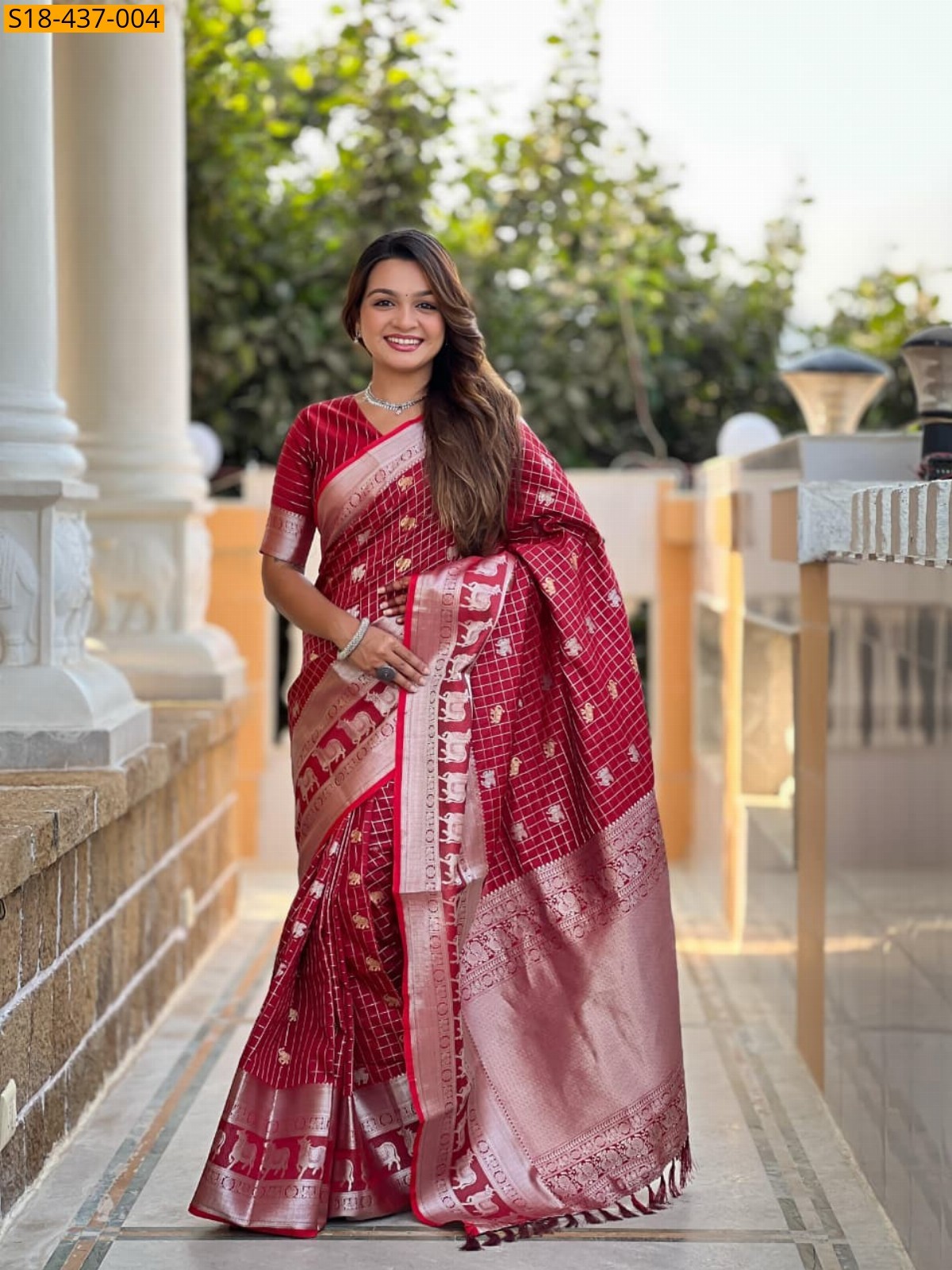 Red Fancy Soft Silk Saree