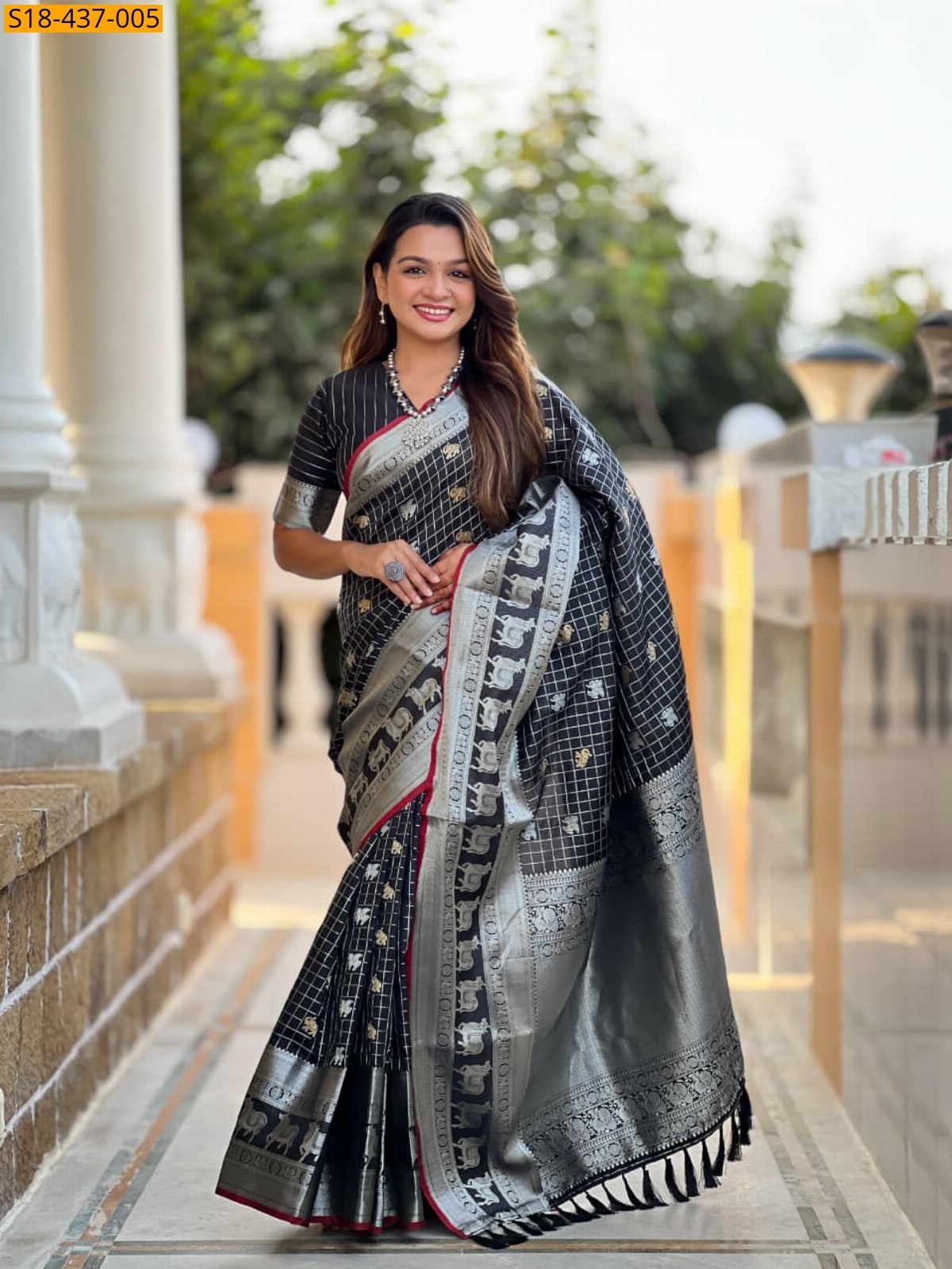 Black Fancy Soft Silk Saree