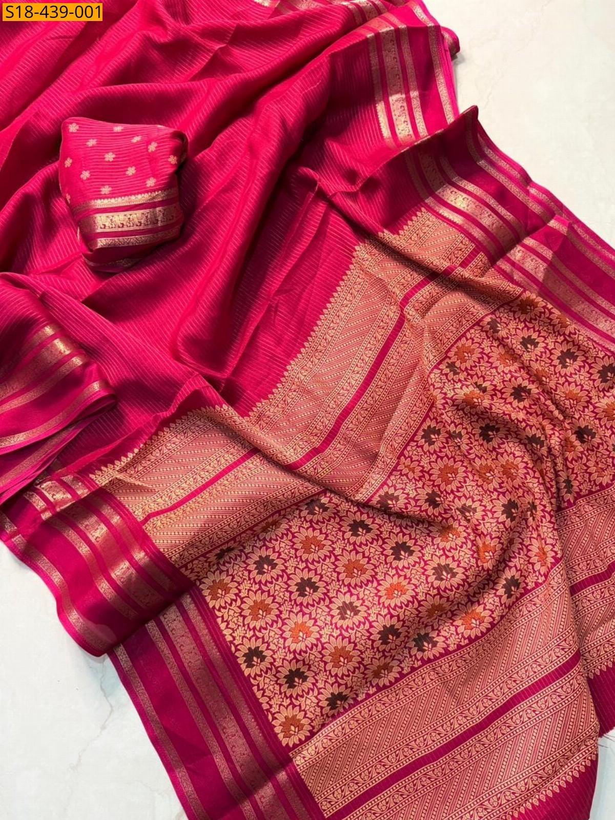 Pink Fancy Black Crepe silk sarees