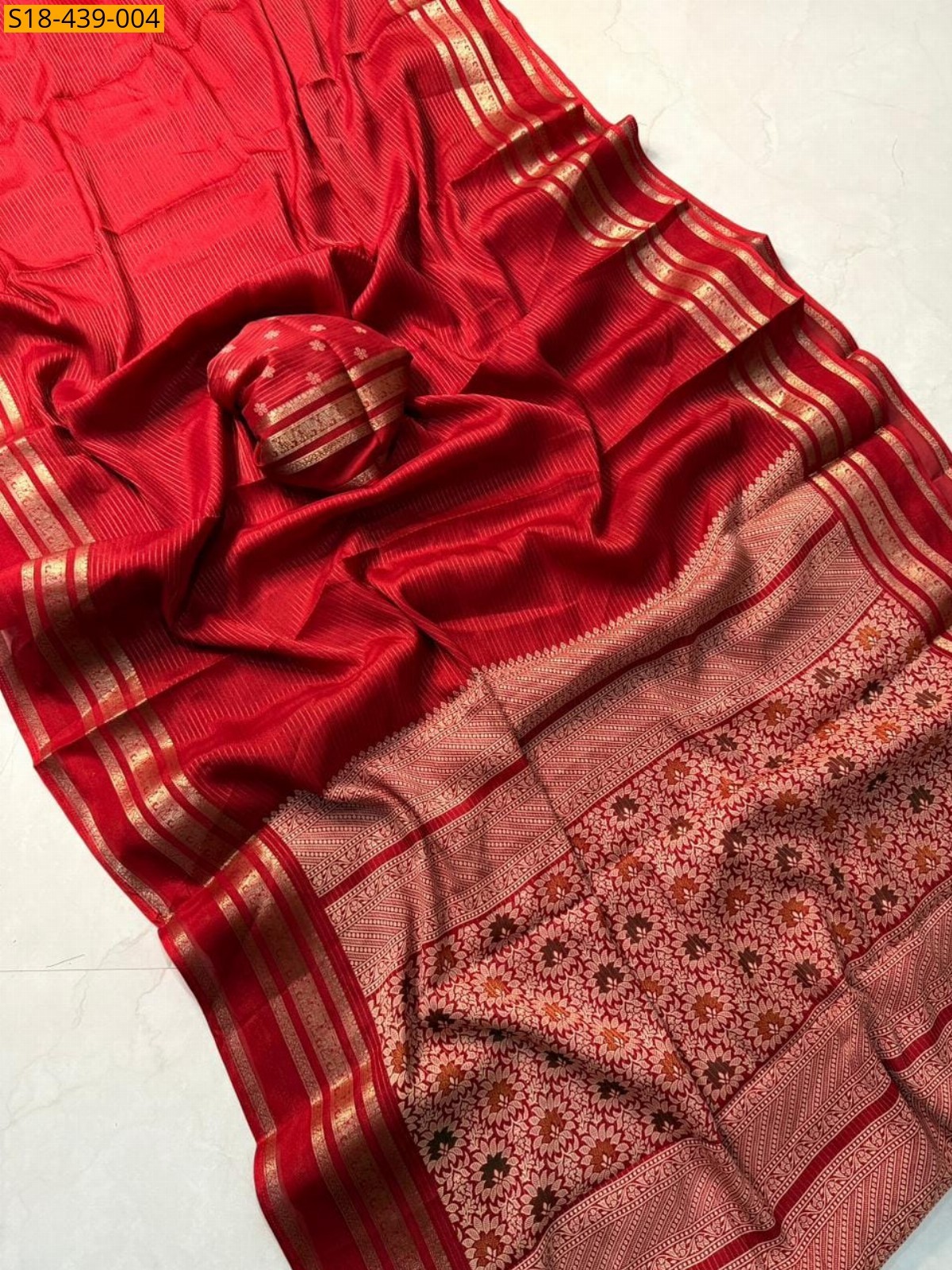 Red Fancy Black Crepe silk sarees