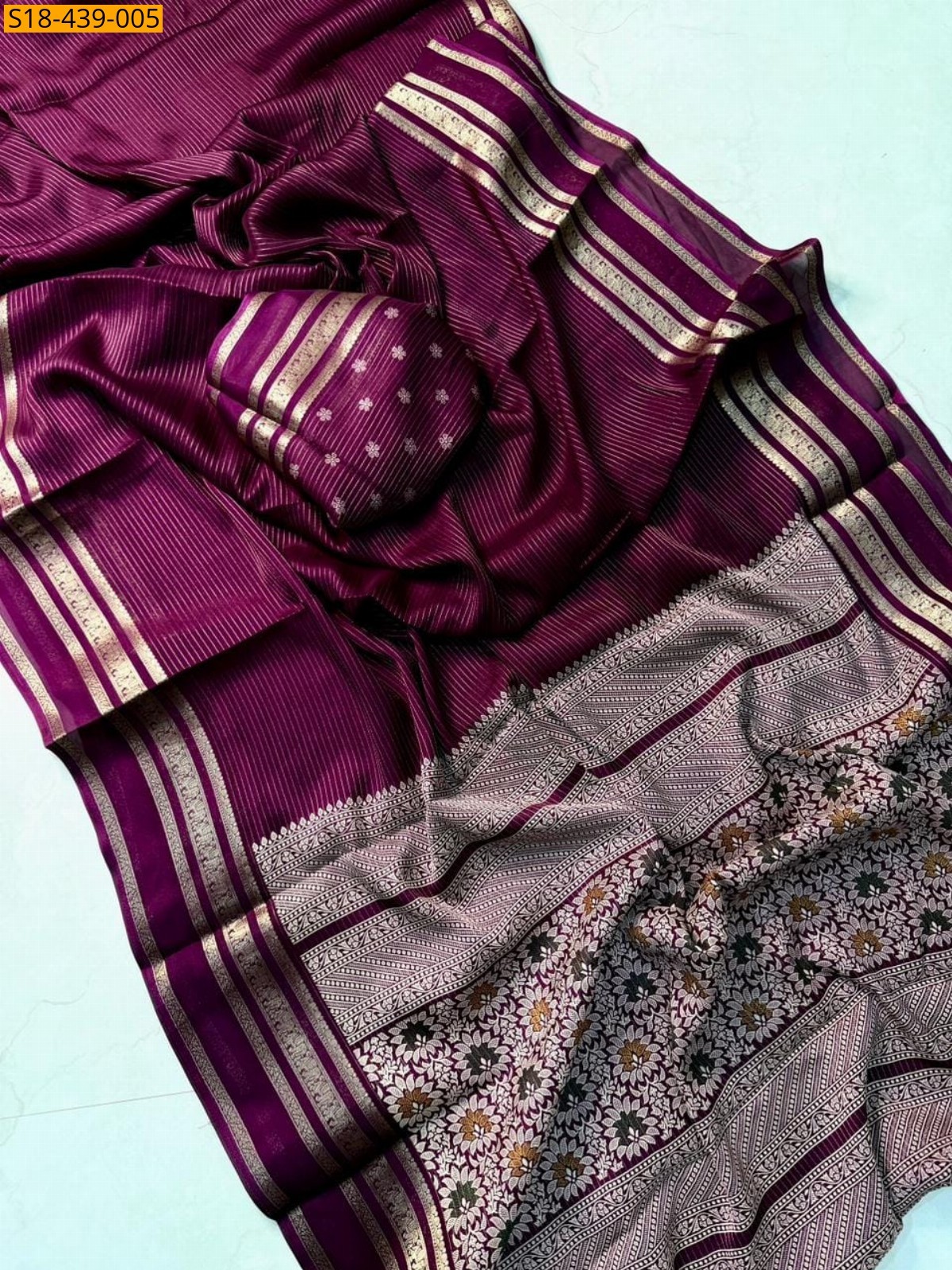 Wine Fancy Black Crepe silk sarees