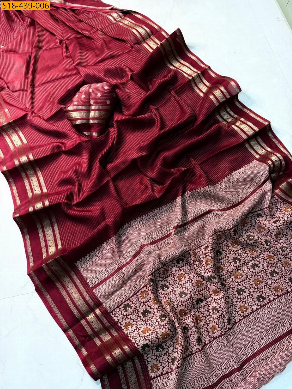 Maroon Fancy Black Crepe silk sarees