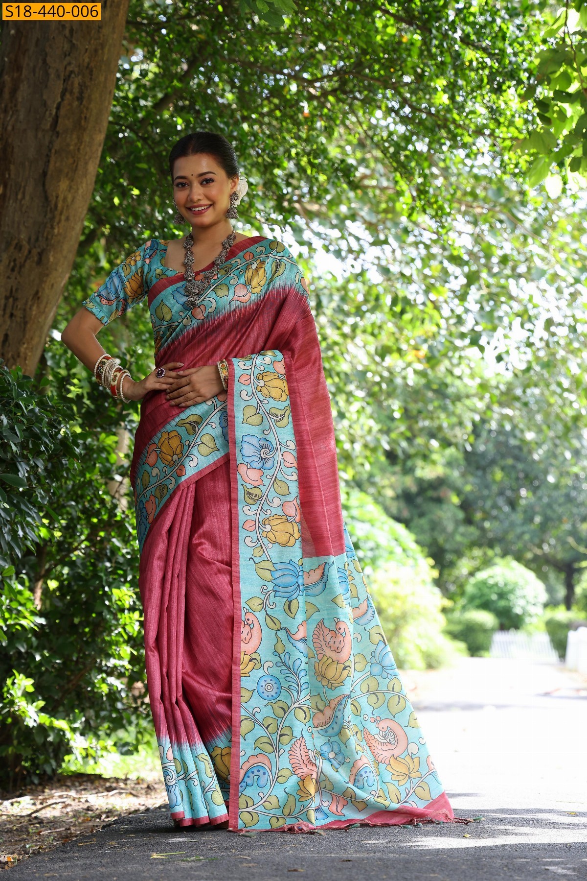 Maroon Fancy Tussar silk sarees 