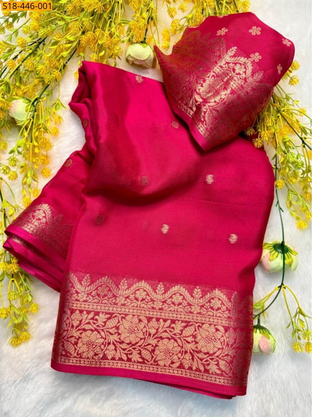 Pink  Fancy Creap Silk saree Pink  Fancy Creap Silk saree