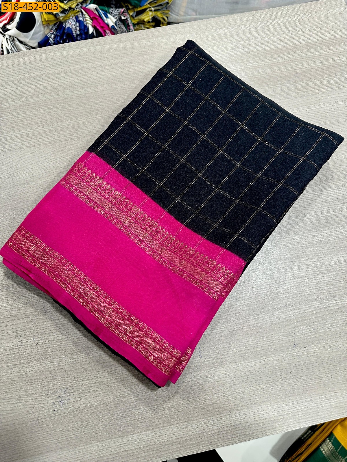 Black Fancy Mysore Silk Saree
