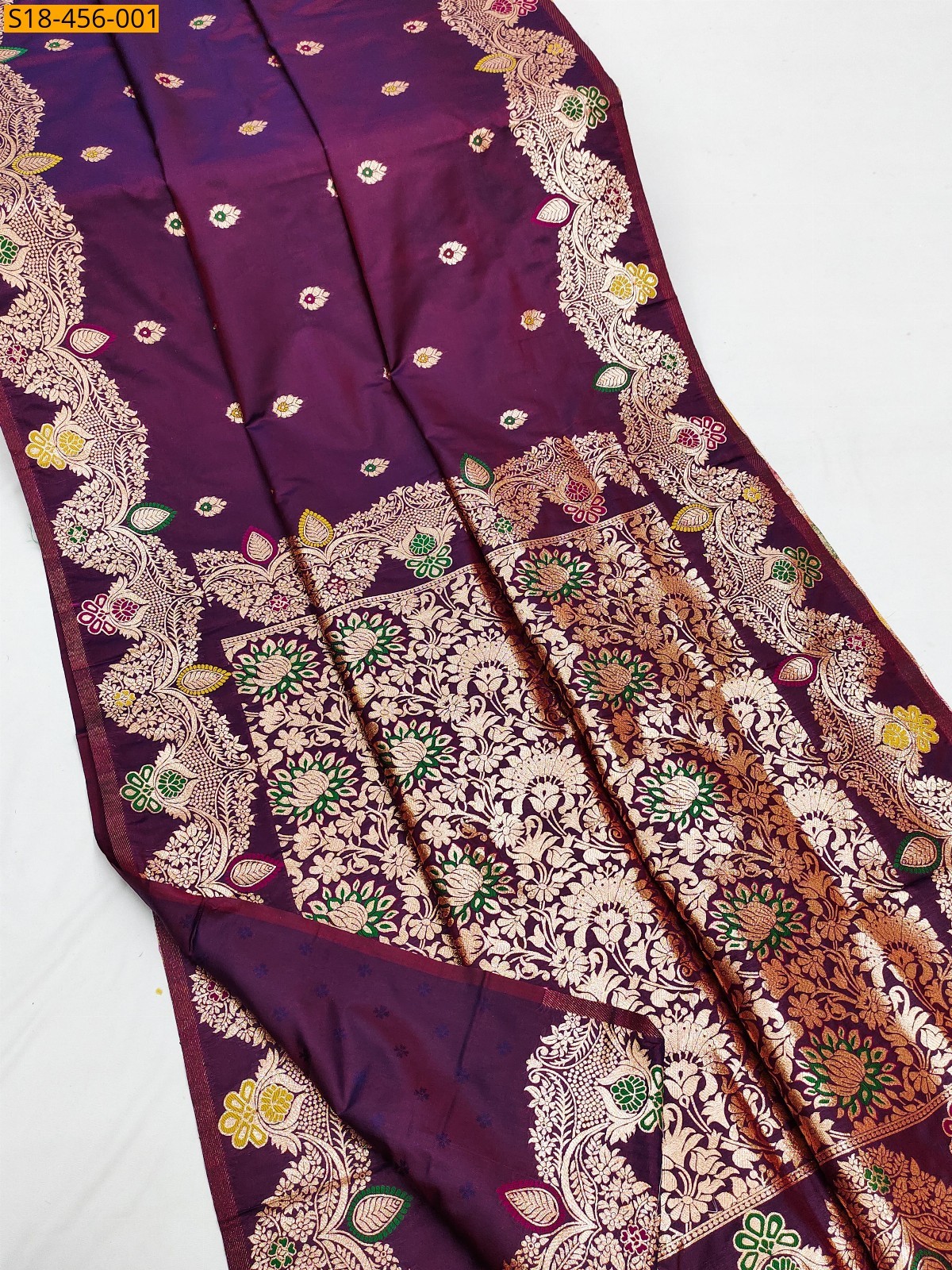 Maroon Fancy Banarasi Silk Saree
