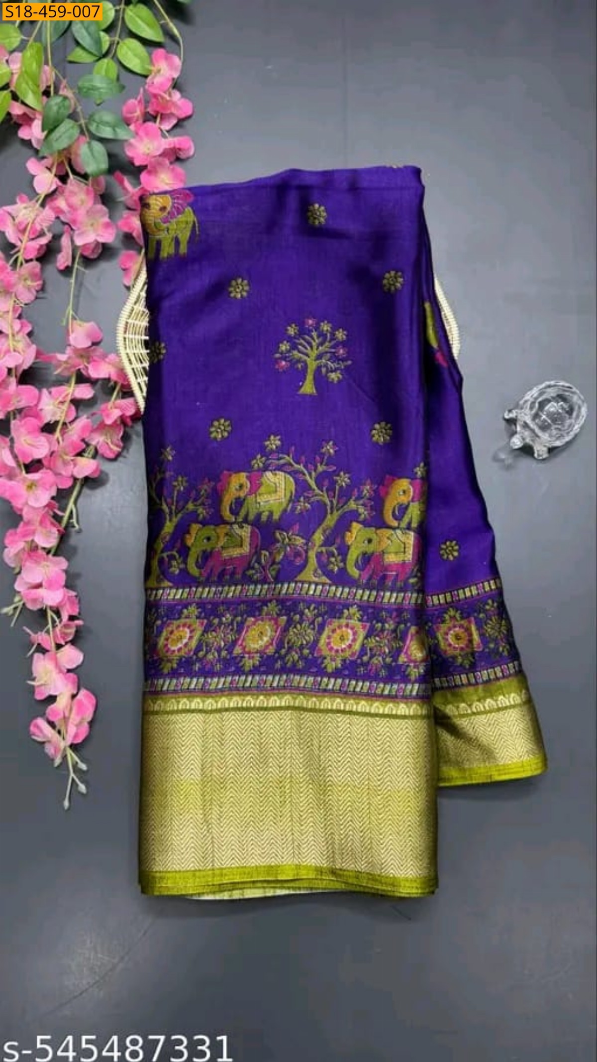 Violet Fancy Dola Silk Saree