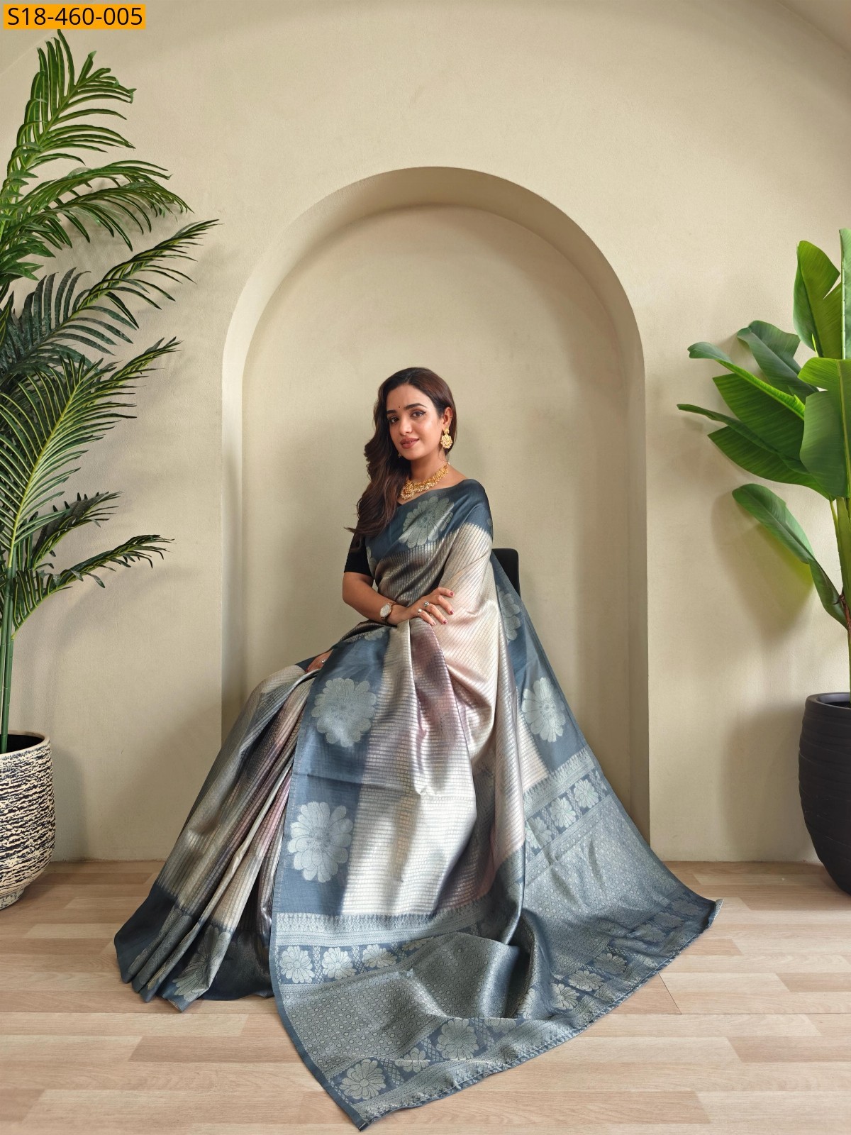 Gray Fancy Silk Sarees