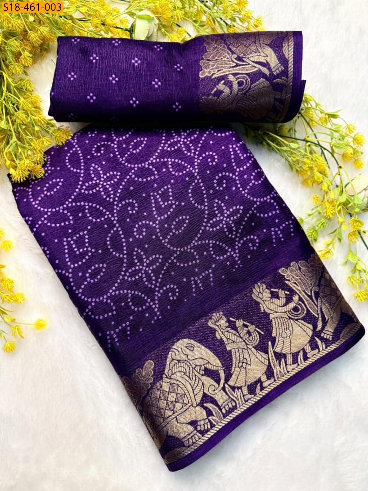 Violet Fancy Dola Silk Saree