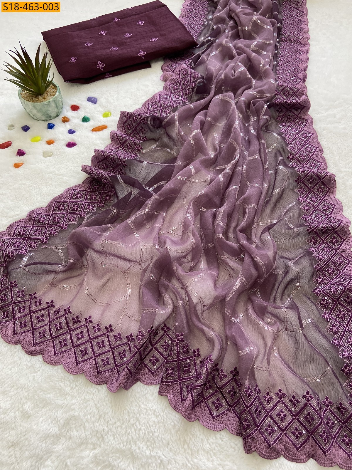 Fancy  Shimmer Sitara Saree