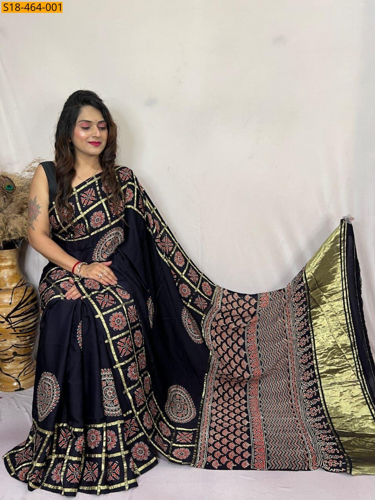 Black Pure Soft Silk saree