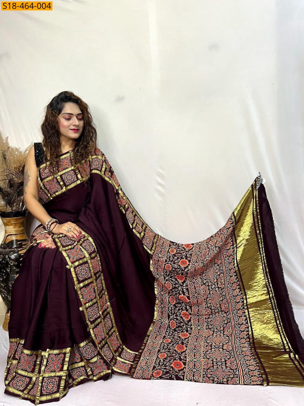 Maroon Pure Soft Silk saree