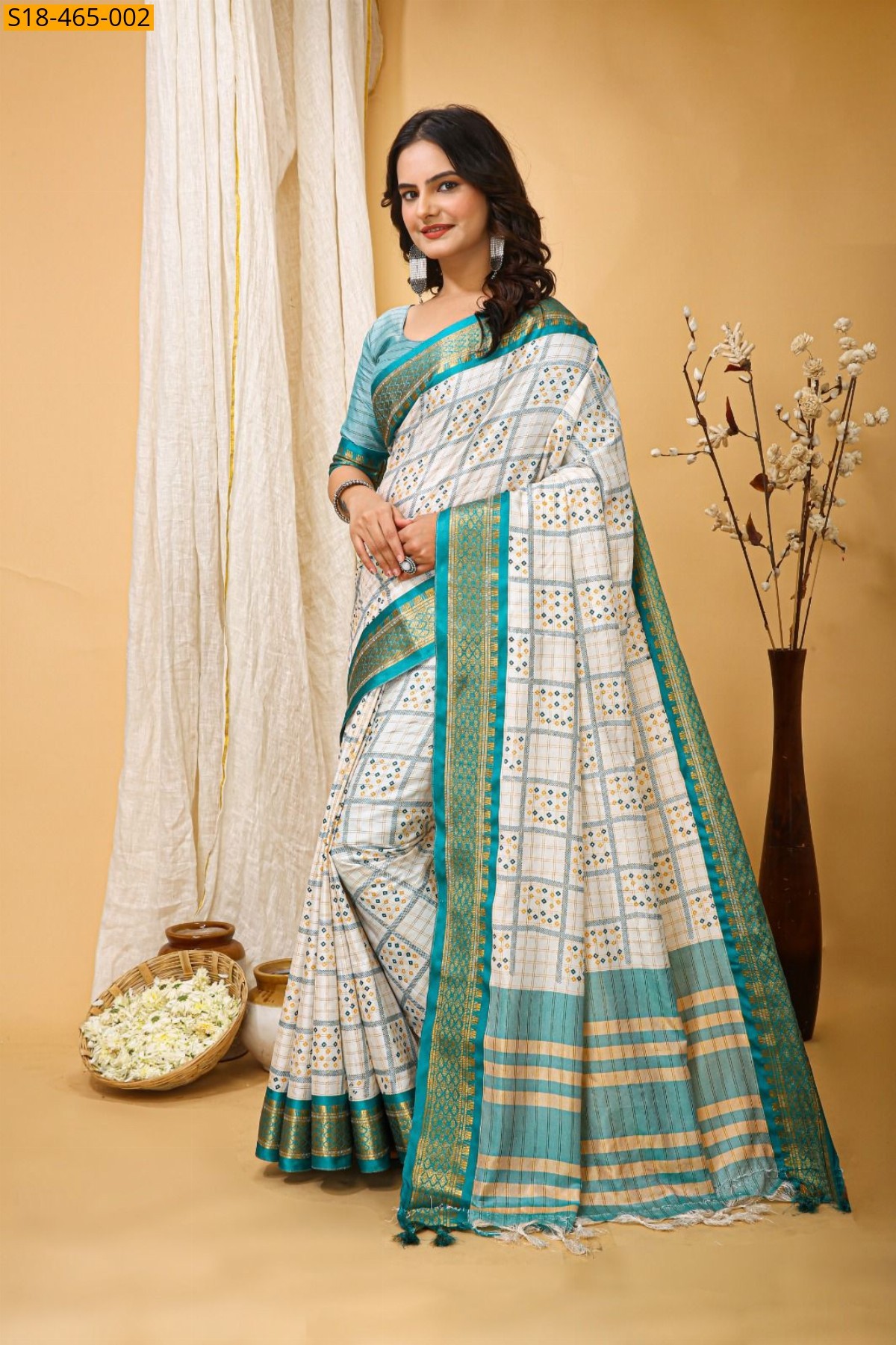 Green Fancy Cotton Silk Saree