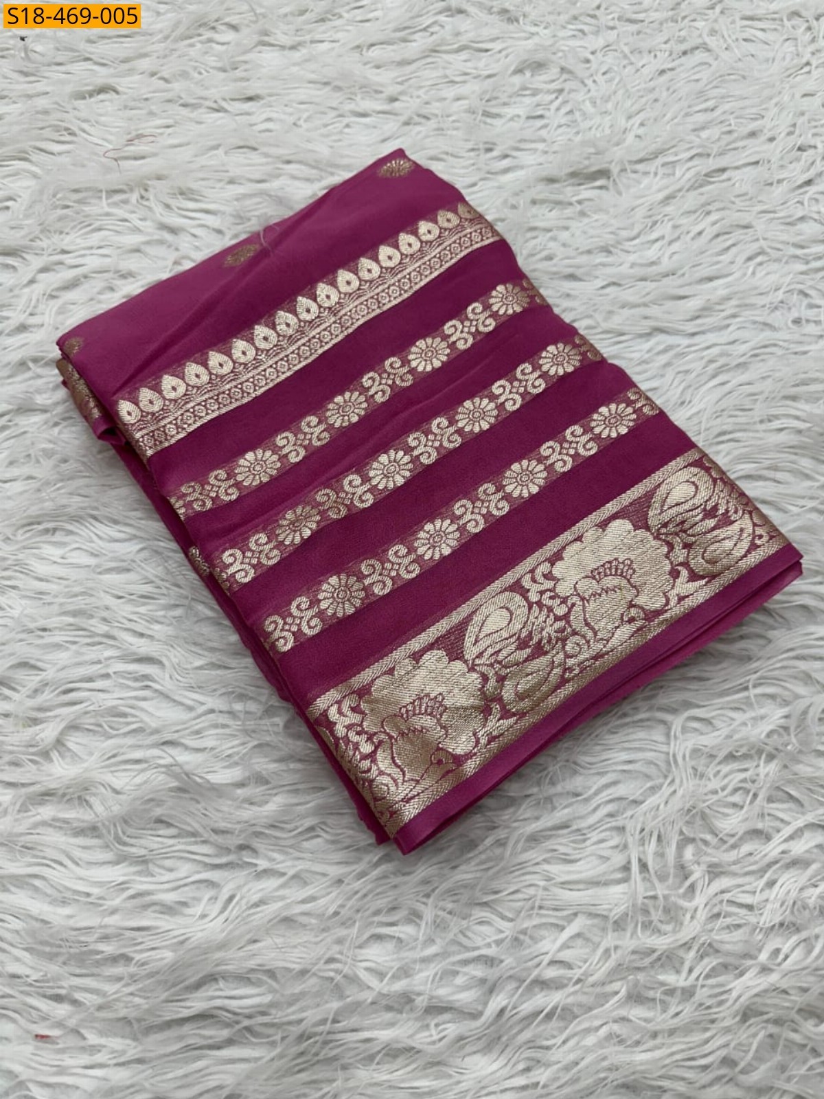 Pink Fancy Viscose Georgette Saree
