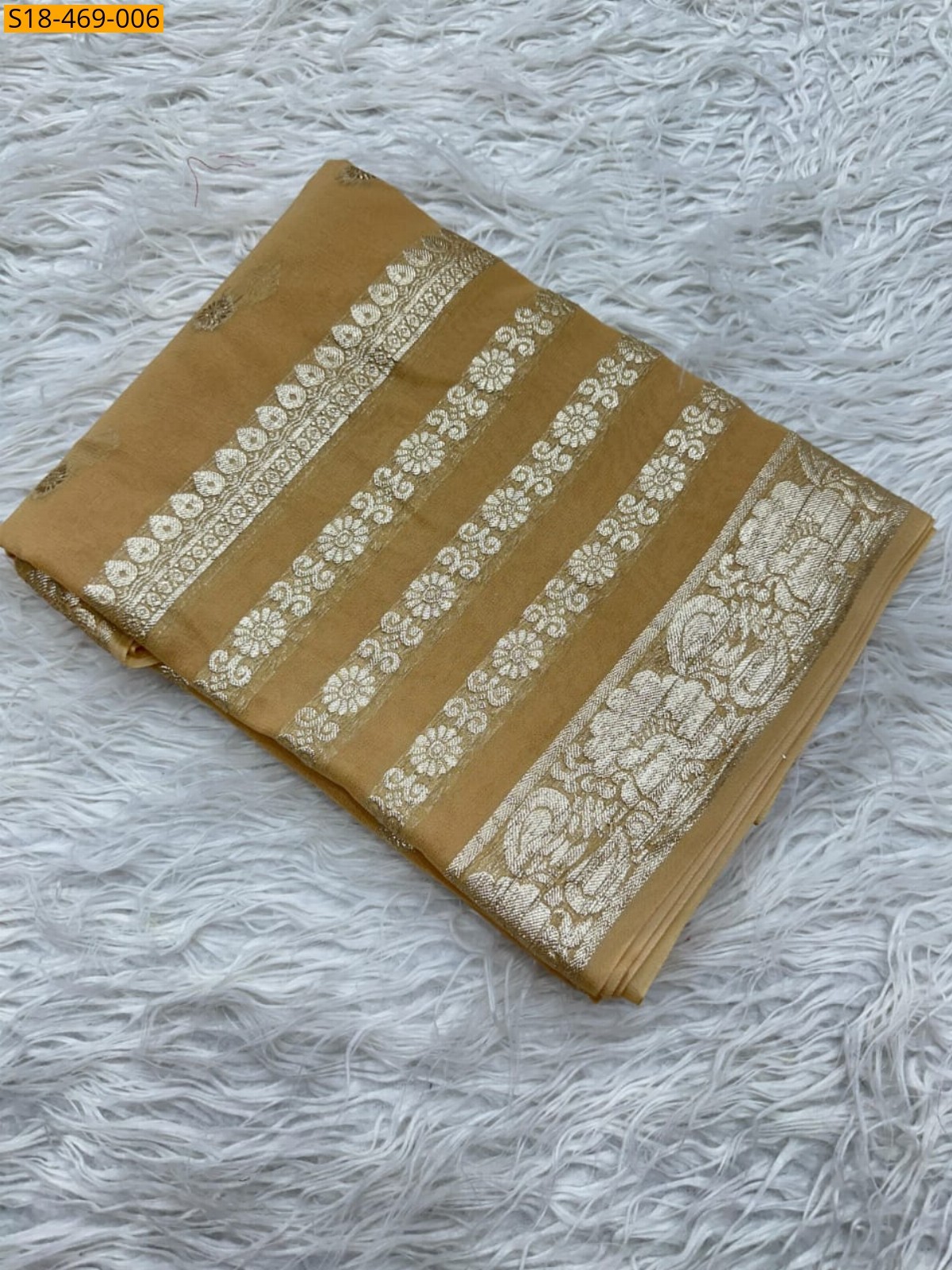 Beige Fancy Viscose Georgette Saree