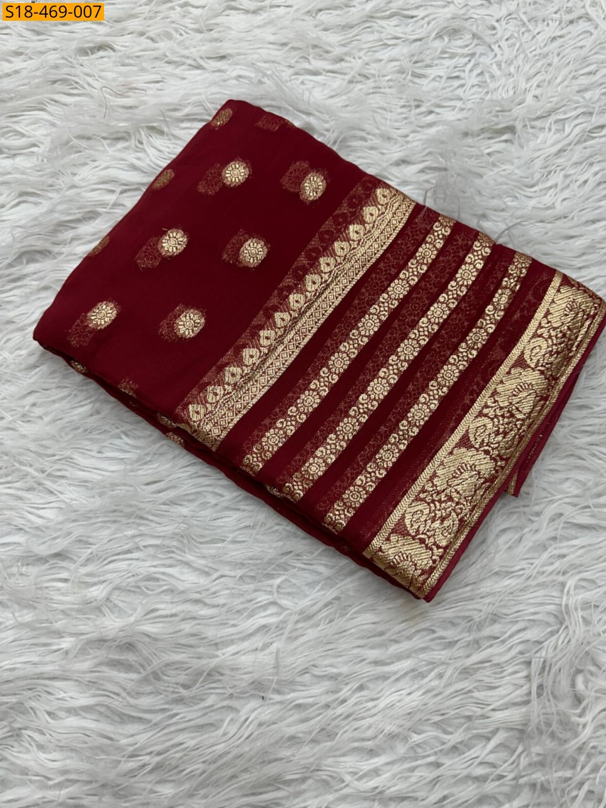 Maroon Fancy Viscose Georgette Saree