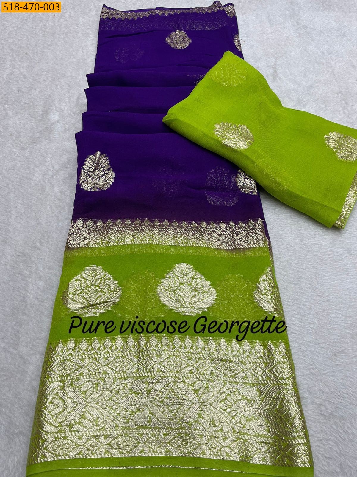 Violet Fancy 2D Viscose Georgette Saree