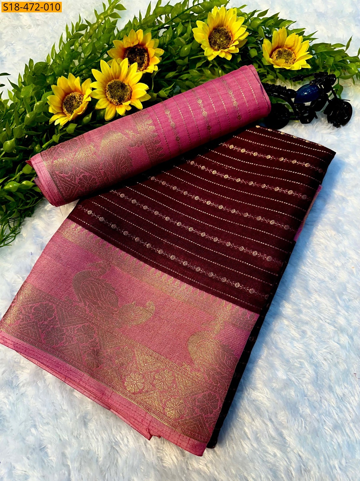 Maroon Fancy Mysore silk sarees